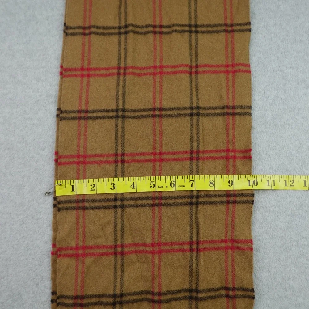 Glen Isla Scarf Unisex OS Camel Plaid Classic Cashmere British Made